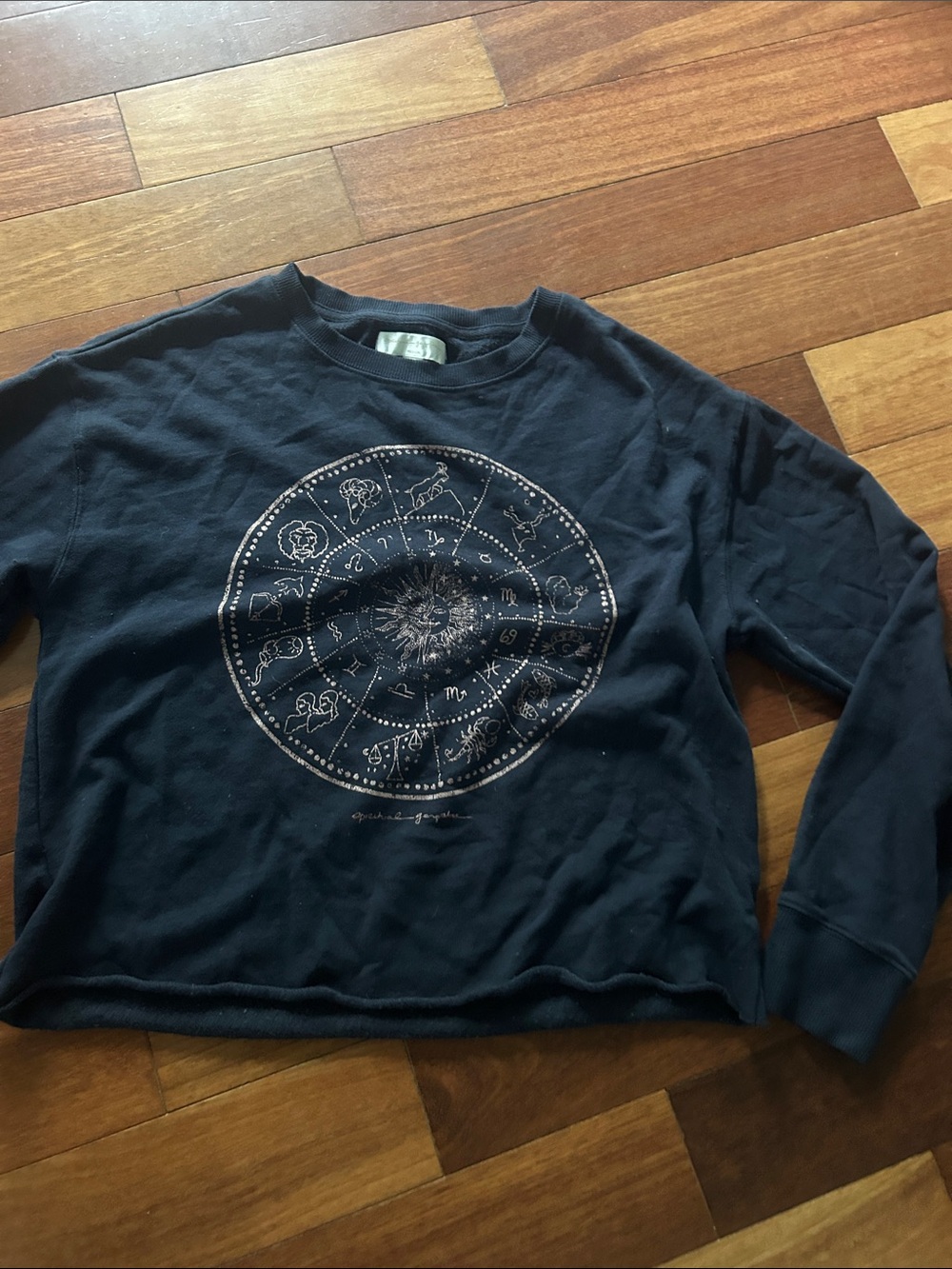 Spiritual Gangster Navy Zodiac Graphic Sweatshirt